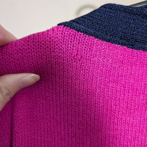 St. John By Marie Gray Vintage Knit Dress With Pockets, Size:6, Color:Blue&Pink - Picture 8 of 8